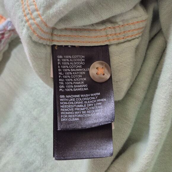 The North Face Bagley Poplin Shirt Mens Orange Plaid XL Button Up Short Sleeve - Picture 5 of 5